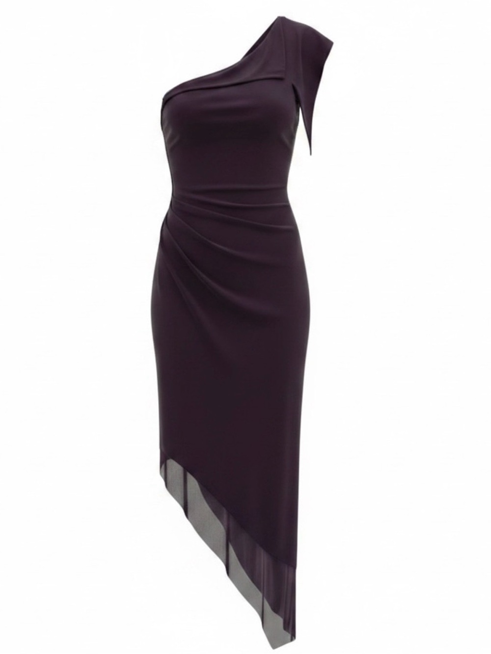 NWT 3.1 Phillip Lim Graphite Draped One Shoulder Handkerchief Maxi Dress, Size M